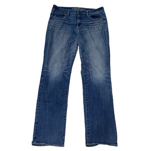 American Eagle Super Stretch Straight Women's Size 14 Long Jeans Medium Wash